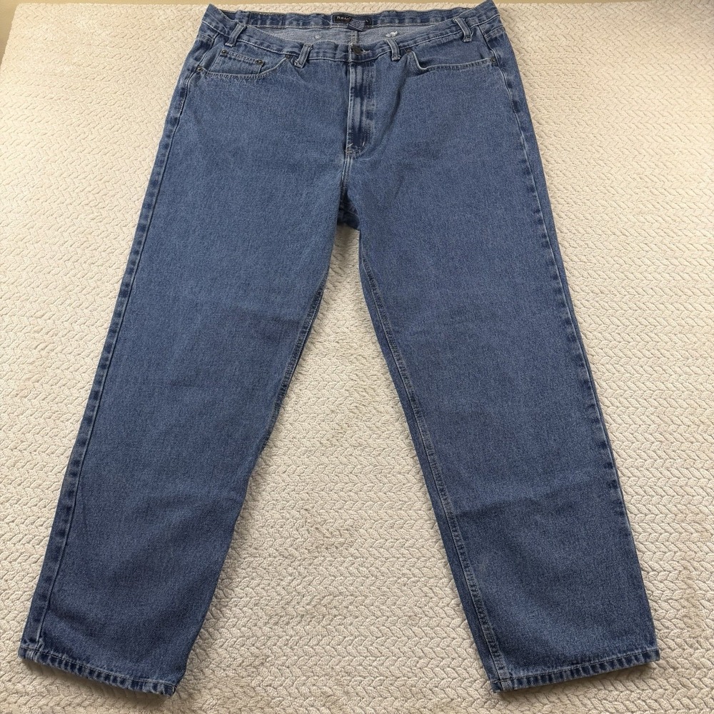 Real Ranch Jeans Sz 44x31 Mens Workwear Straight Leg Medium Wash Country Western